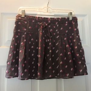 American Eagle Purple Heart Print Mini Skirt